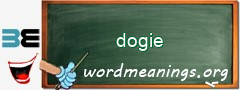 WordMeaning blackboard for dogie